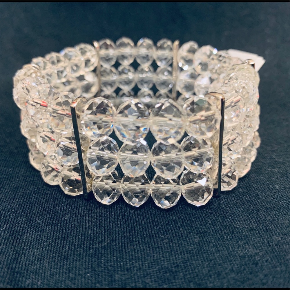 Cookie Lee Genuine Crystal Stretch Bracelet